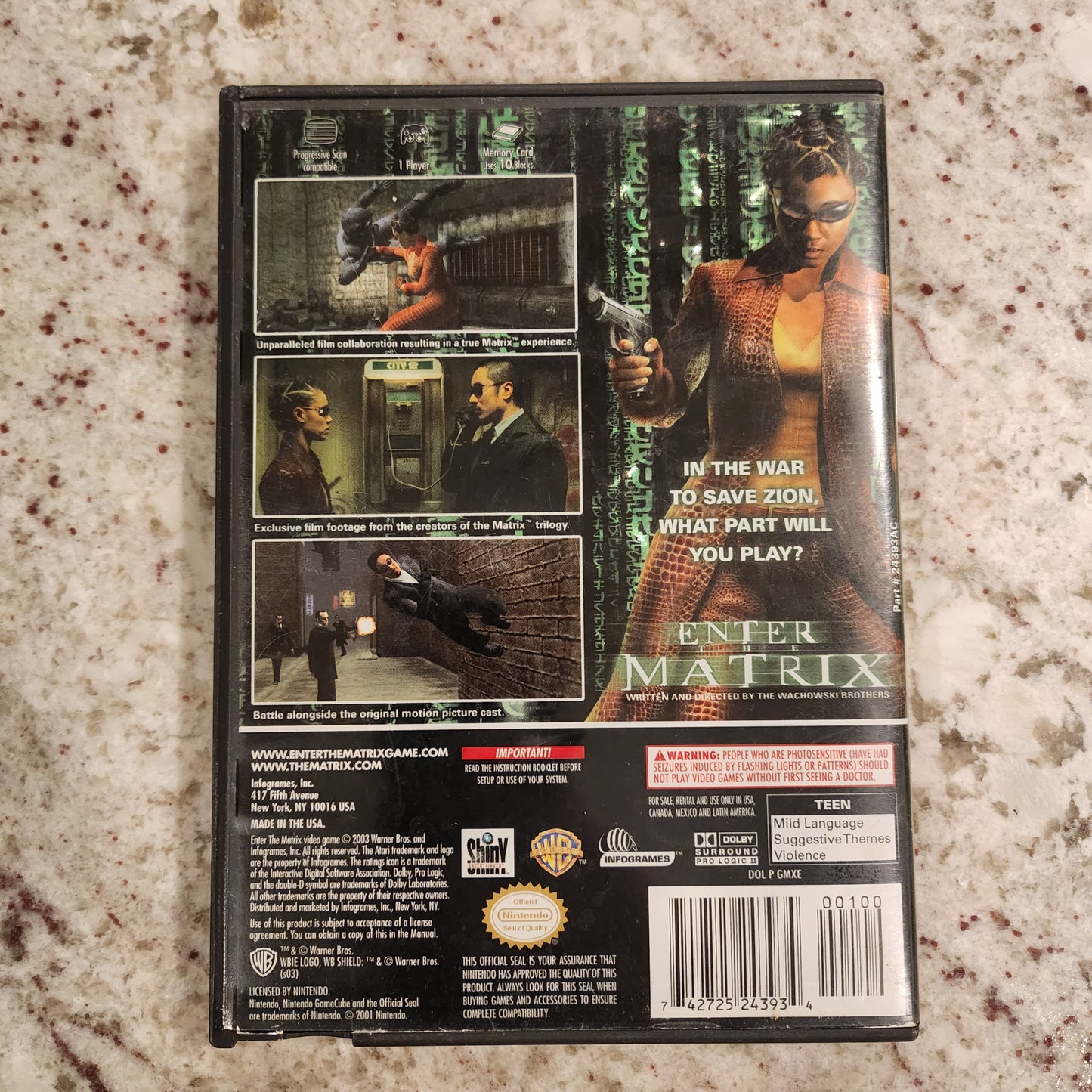 Entrez dans la matrice Nintendo GameCube