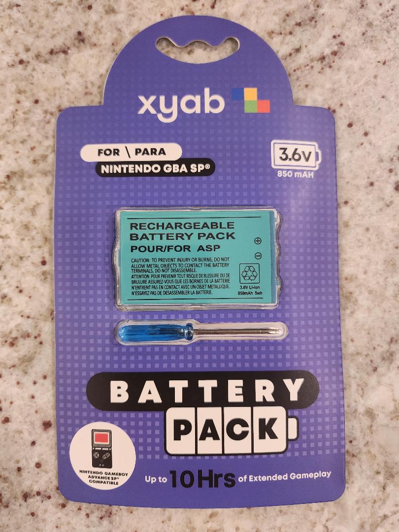 Rechargeable Battery Pack for Nintendo GBA SP