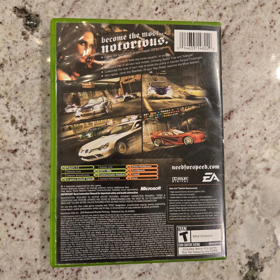 Xbox Original Console Complete w/ Need For Speed Most Wanted Game CIB | Sale 152.00 at checkout