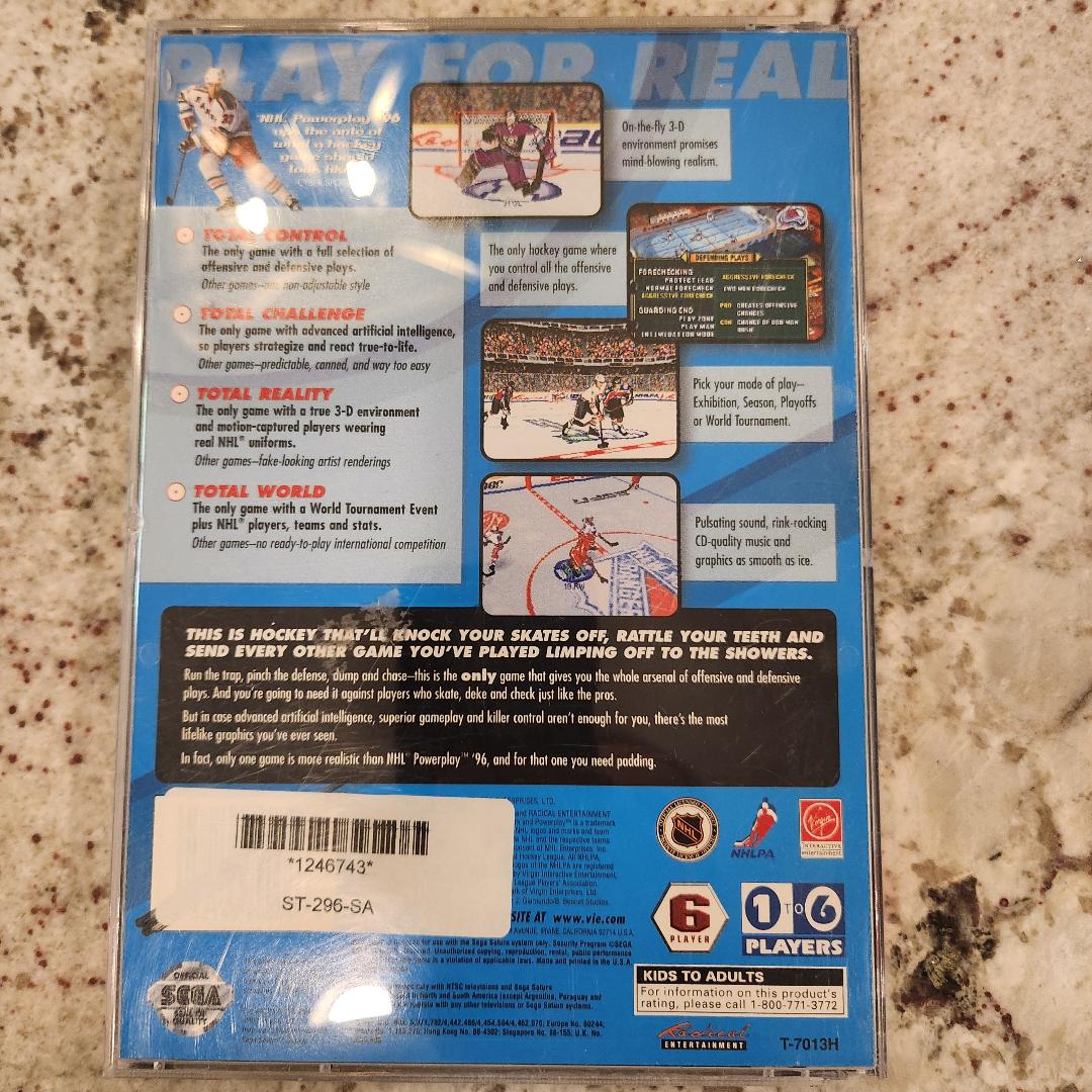 NHL Powerplay '96 Sega Saturn 1996 CIB