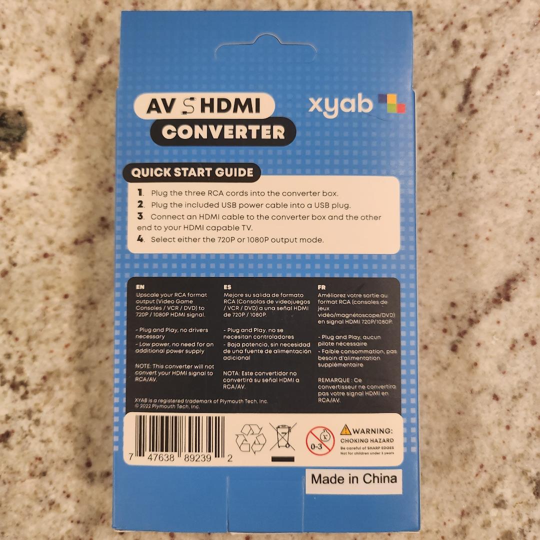 AV to HDMI Adapter Converter Full HD 1080P Brand New