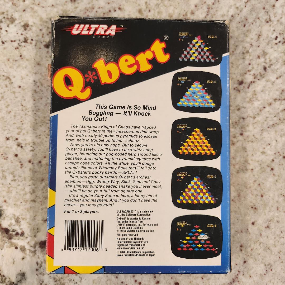Q*bert Nintendo NES | Qbert CIB