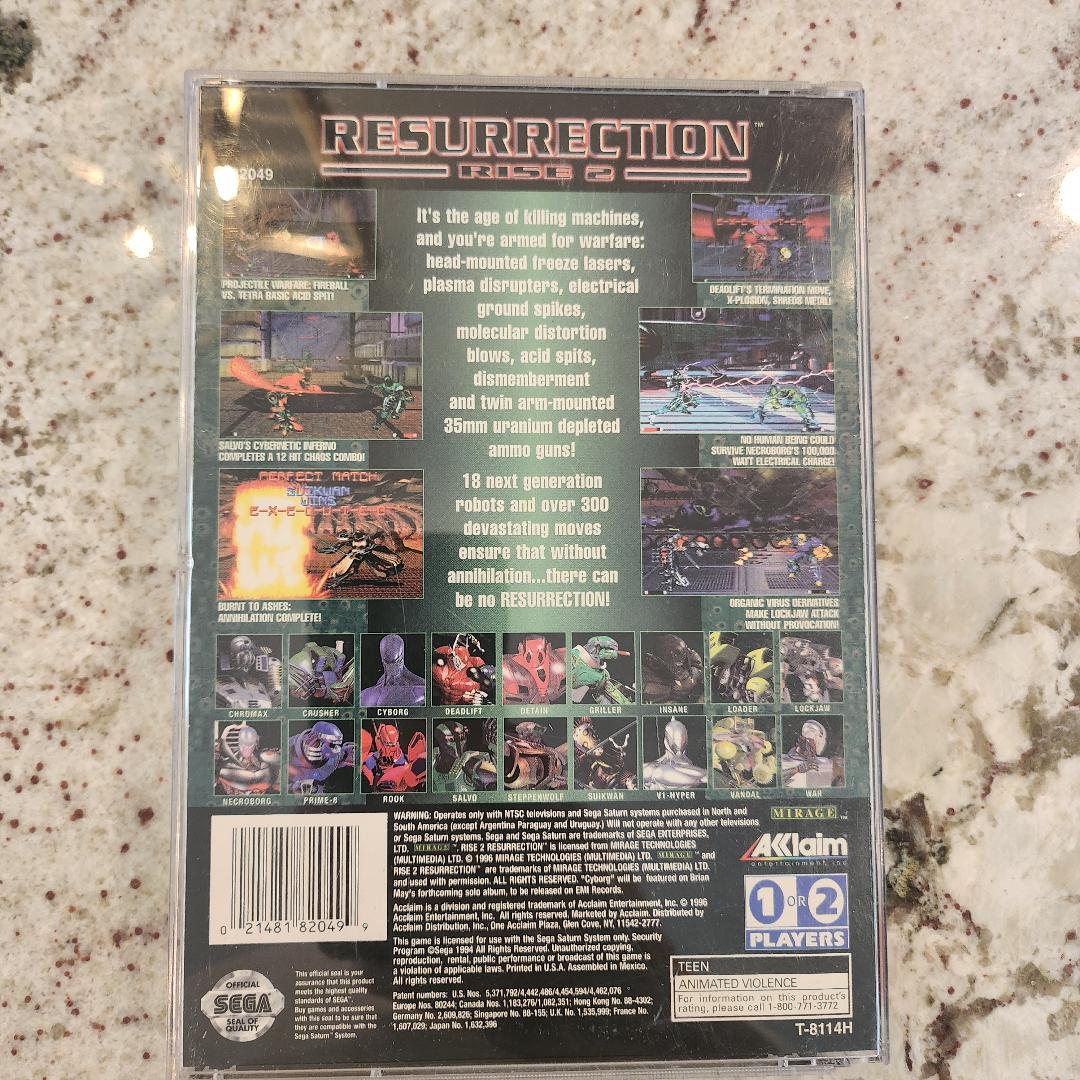 Rise 2: Resurrection (Sega Saturn) Complete CIB w/ Reg Card