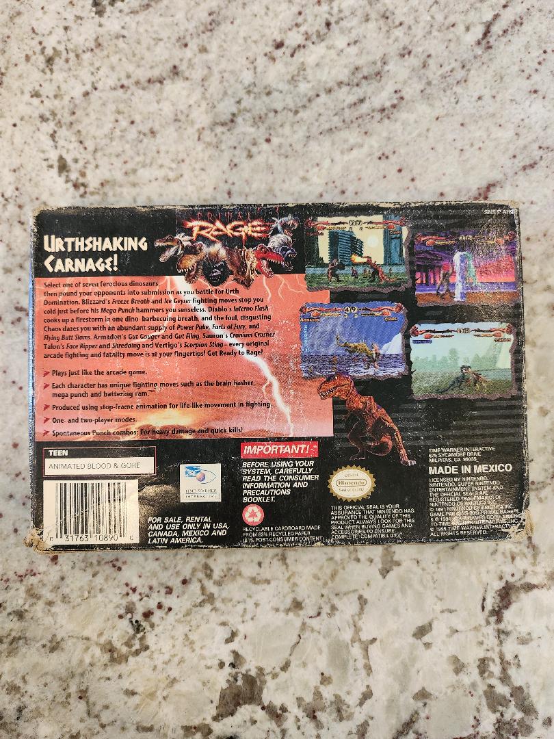 Rage primordiale SNES