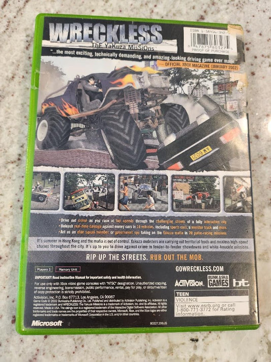 Wreckless The YaKuza Missions Xbox Original