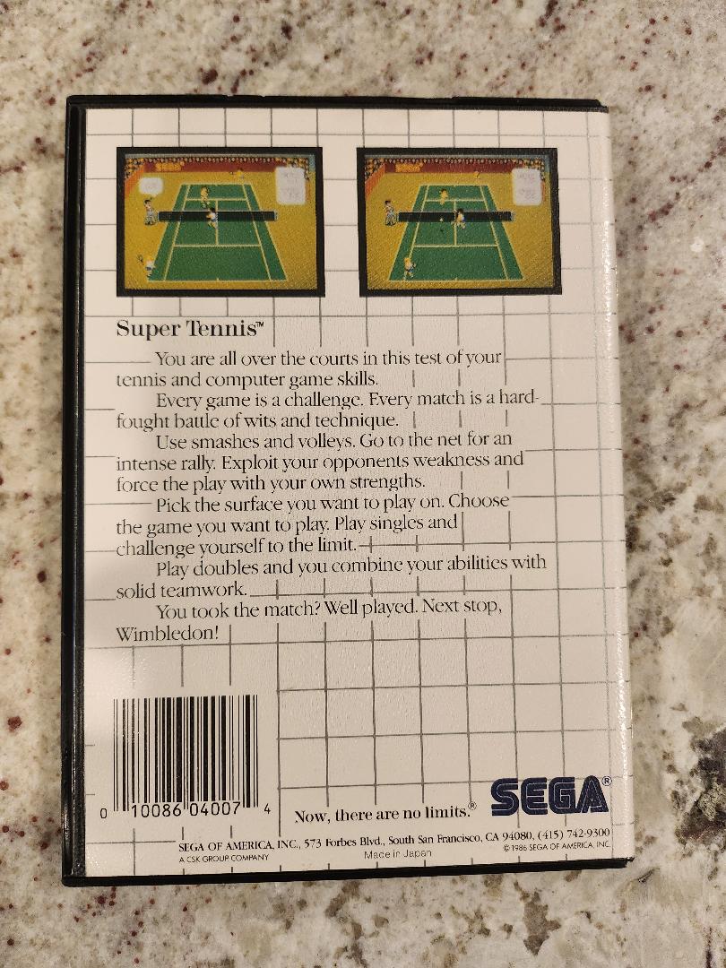 Super Tennis Sega Master CIB