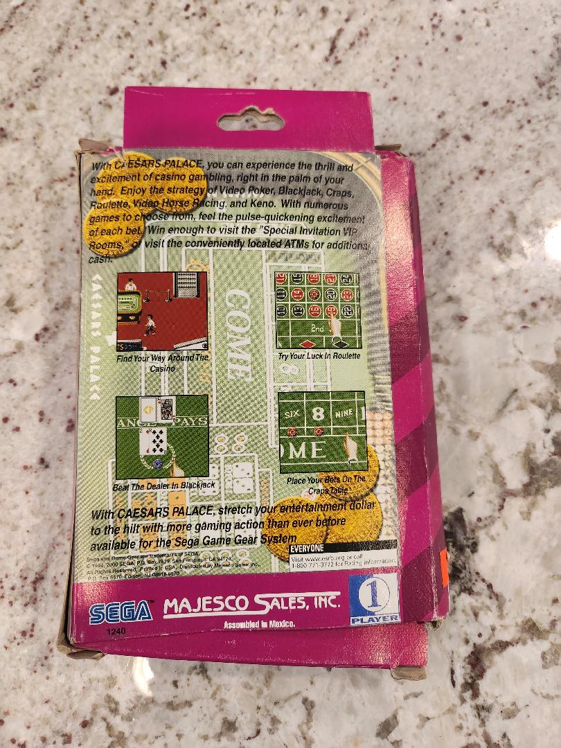 Caesars Palace Sega Game Gear