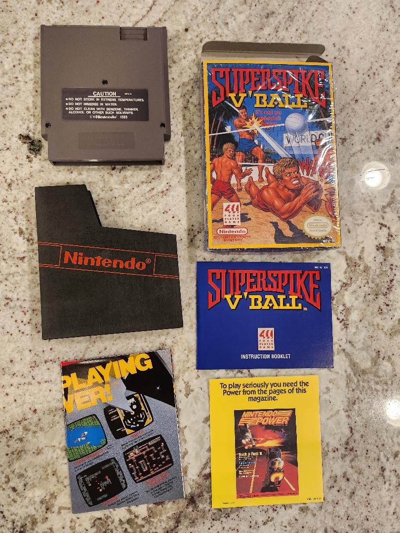 SuperSpike V'Ball Nintendo NES CIB w/Poster