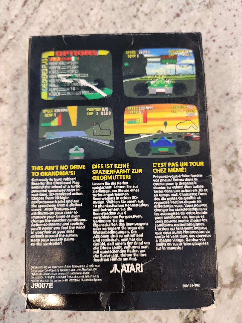 DRAPEAU À DAMIERS Atari Jaguar