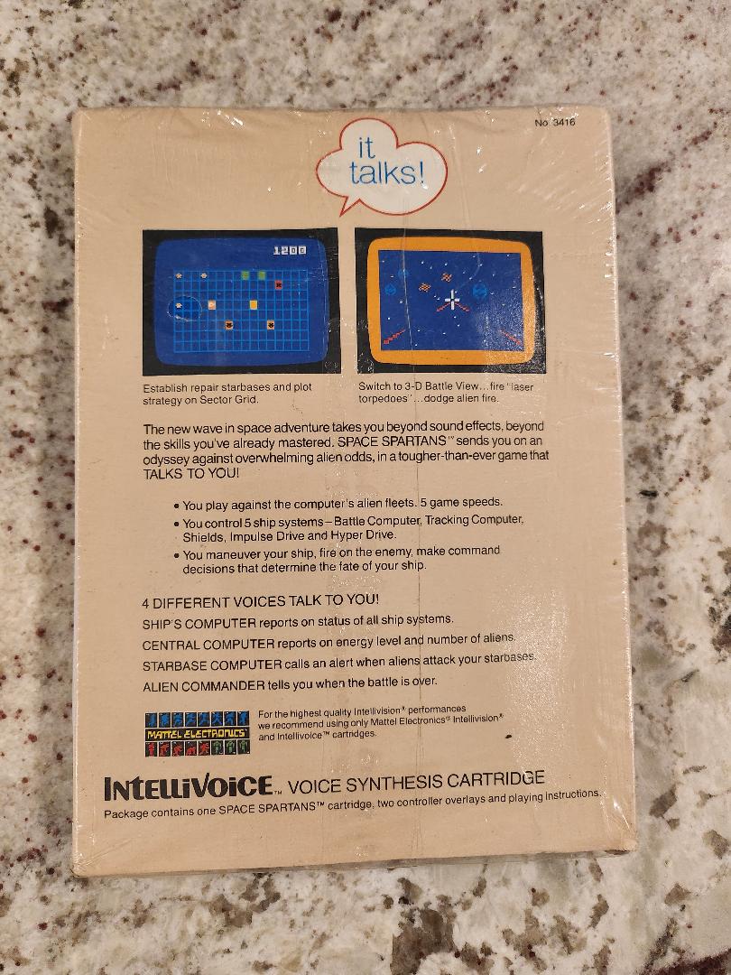 Space Spartans Intellivision Scellé NOUVEAU