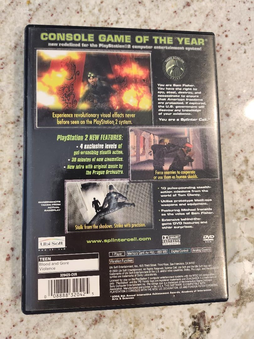 L'action furtive de Splinter Cell redéfinie PS2