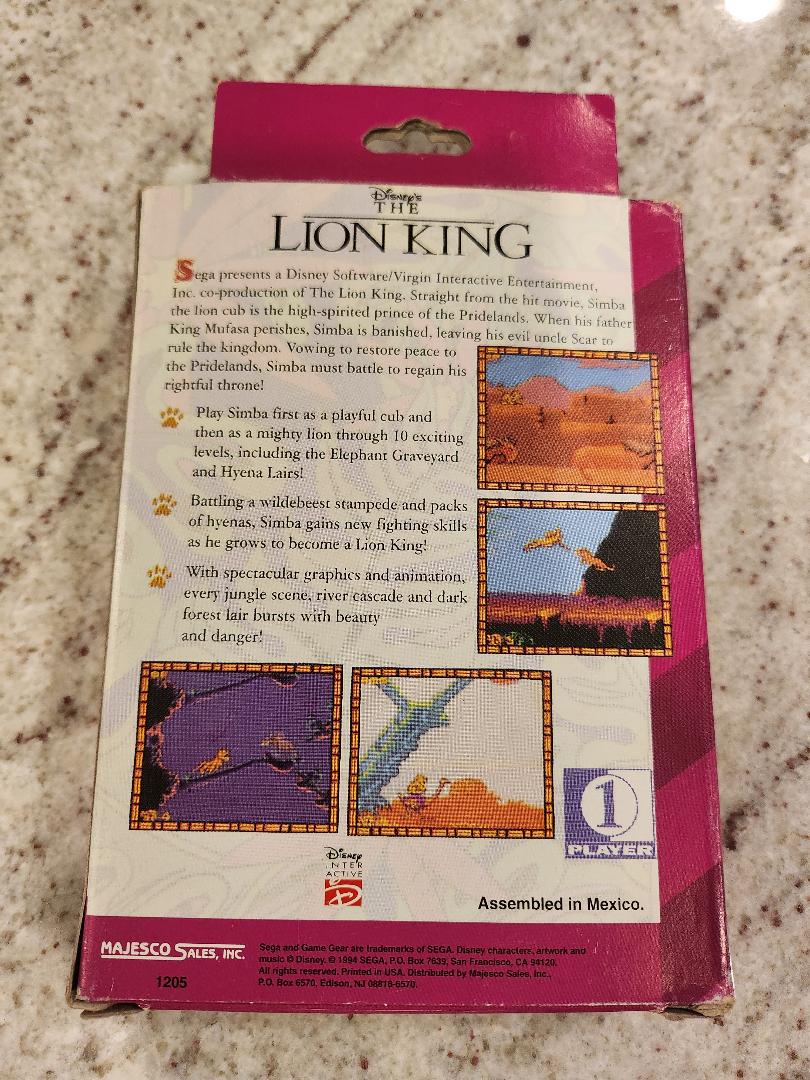 El Rey León Sega Game Gear
