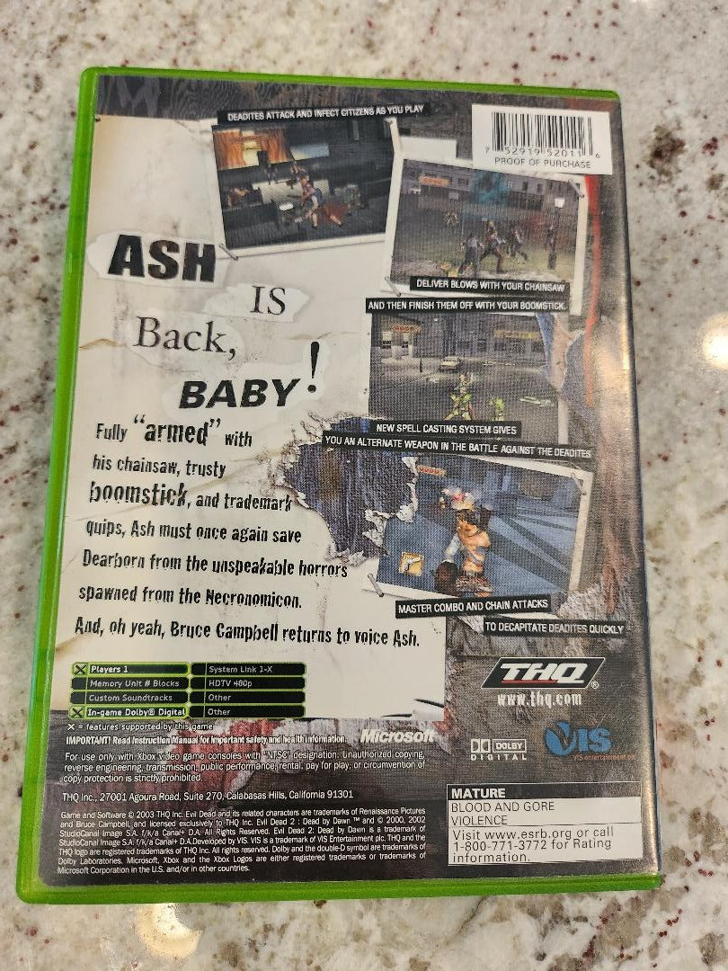 Evil Dead Une poignée de boomstick Xbox Original