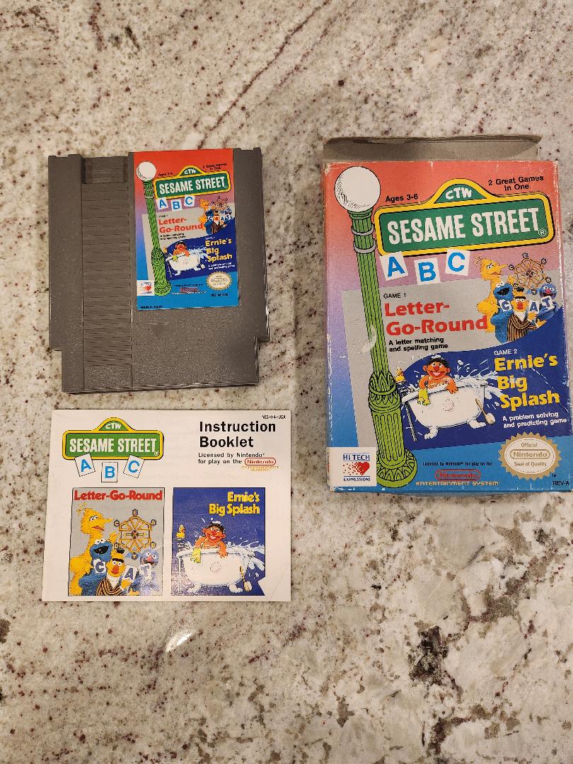 Barrio Sésamo ABC Carta-go-Round/Ernie's Big Splash Nintendo NES
