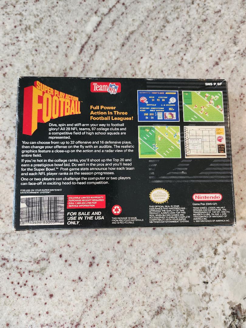 Super Play Action Football SNES
