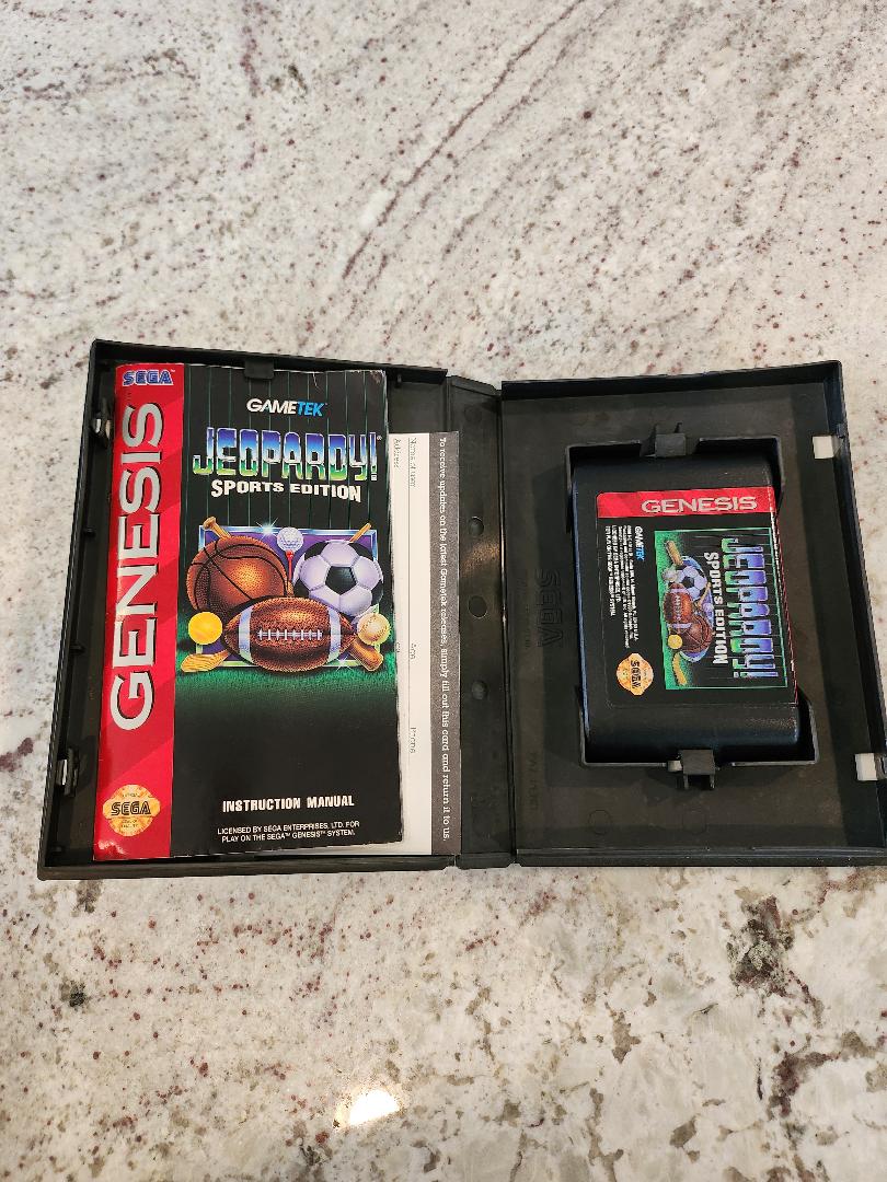 Jeopardy Sports Edition Sega Genesis CIB