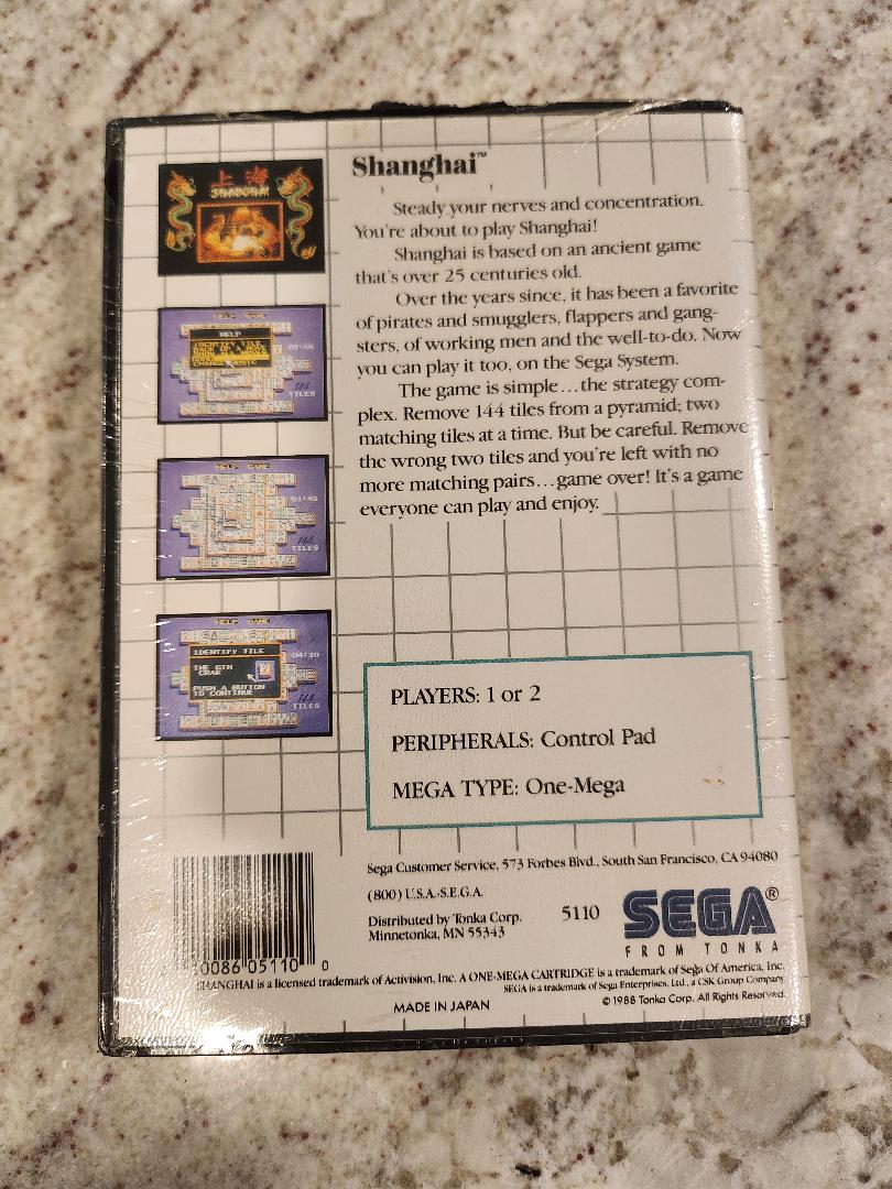 SHANGHAI Sega Master Sealed NEW