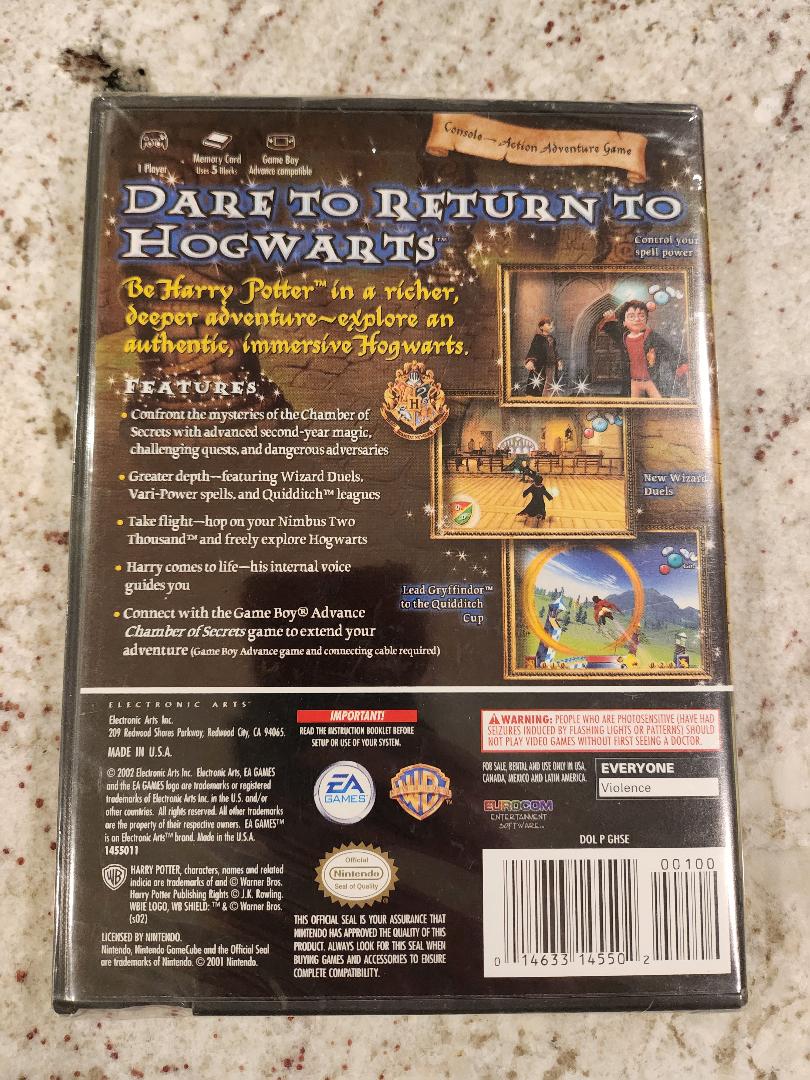 Harry Potter et la chambre des secrets Nintendo GameCube scellé NOUVEAU