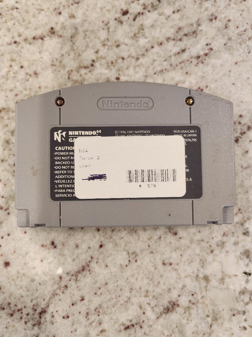 Turok 2: Seeds of Evil N64 Game Grey Cart.