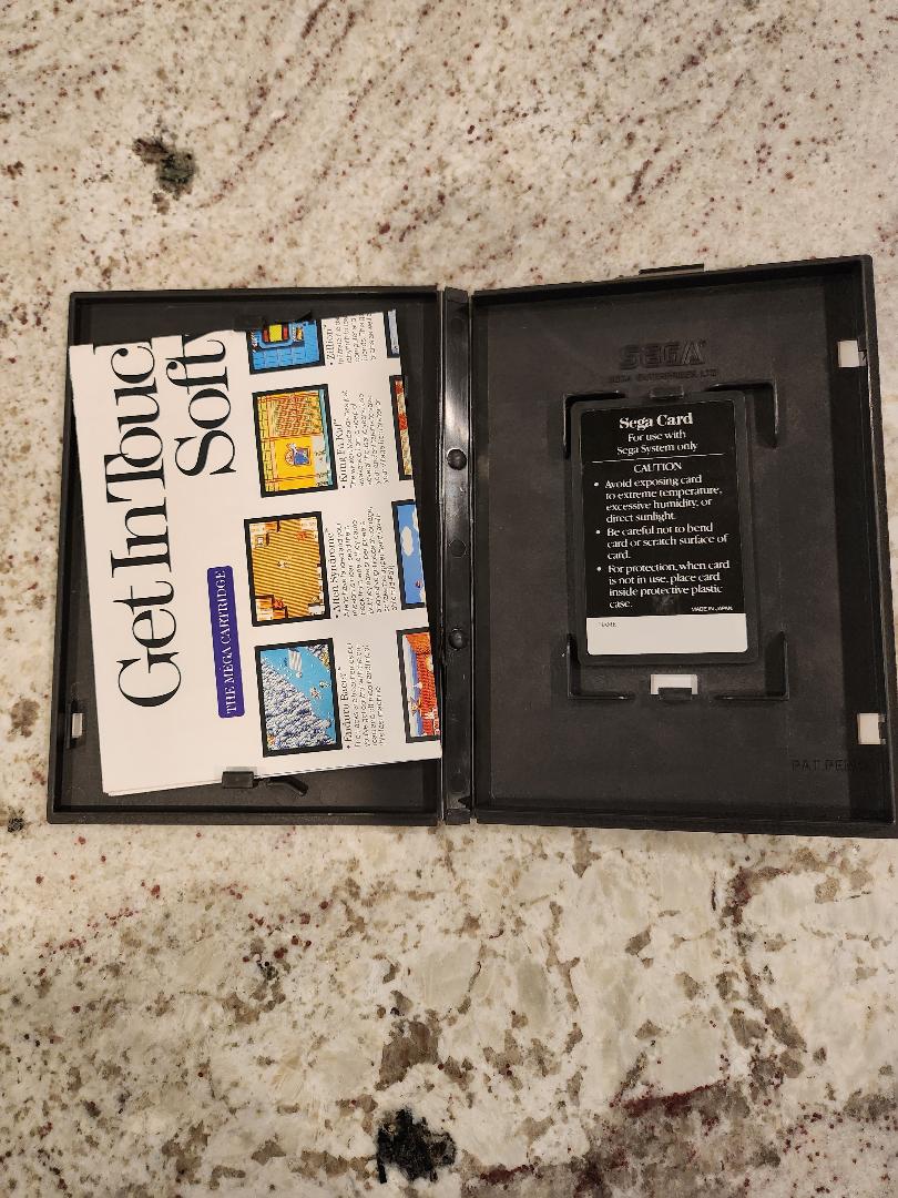 F-16 Fighting Falcon Card Sega Master Cart. and Box Only w/Poster