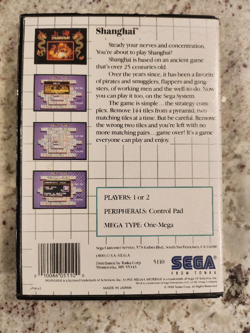 SHANGHAI Sega Master CIB