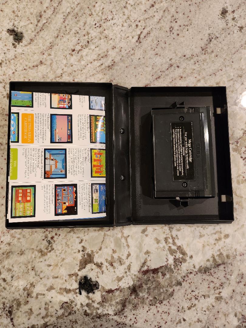 Great Baseball Sega Master Cart. and Box w poster