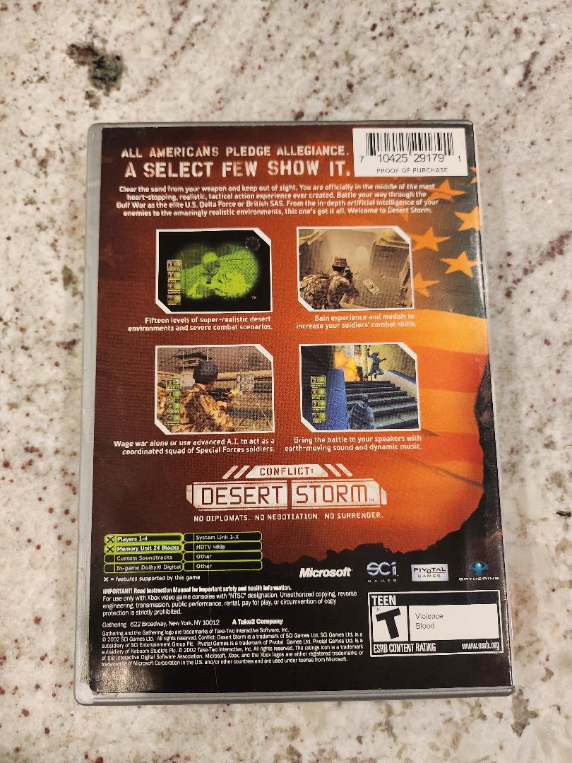 Conflicto: Tormenta del Desierto Xbox Original
