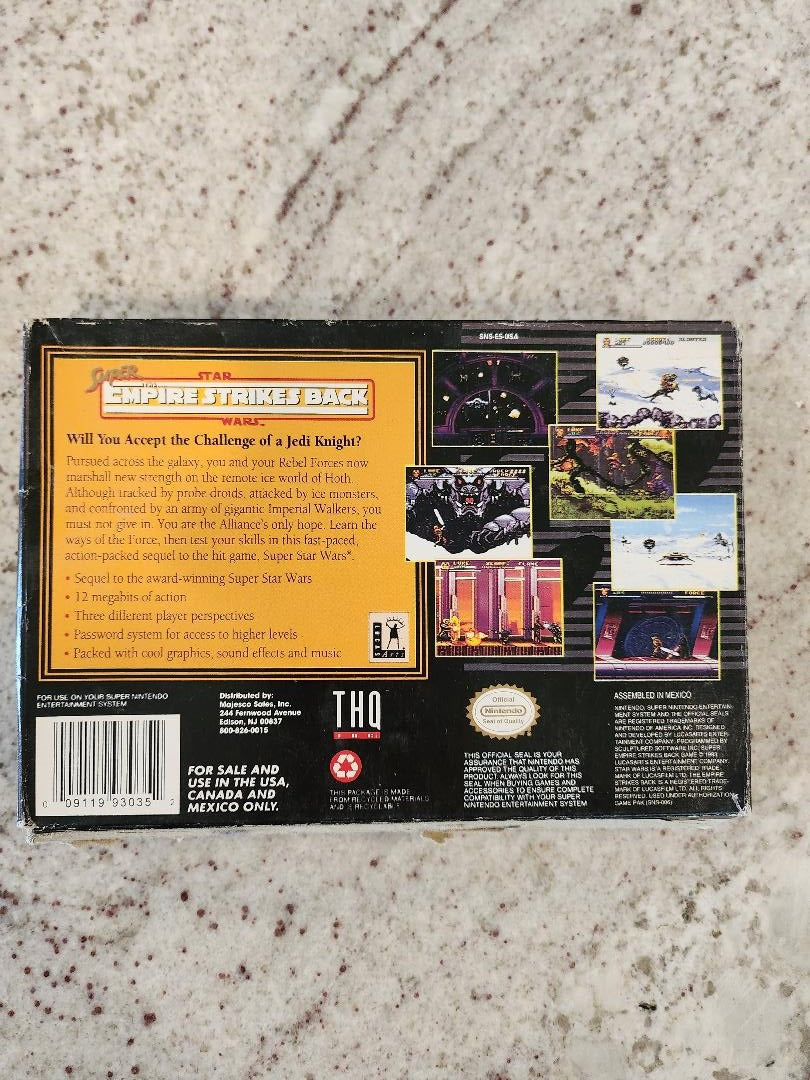 Super Star Wars Empire Strikes Back JVC SNES