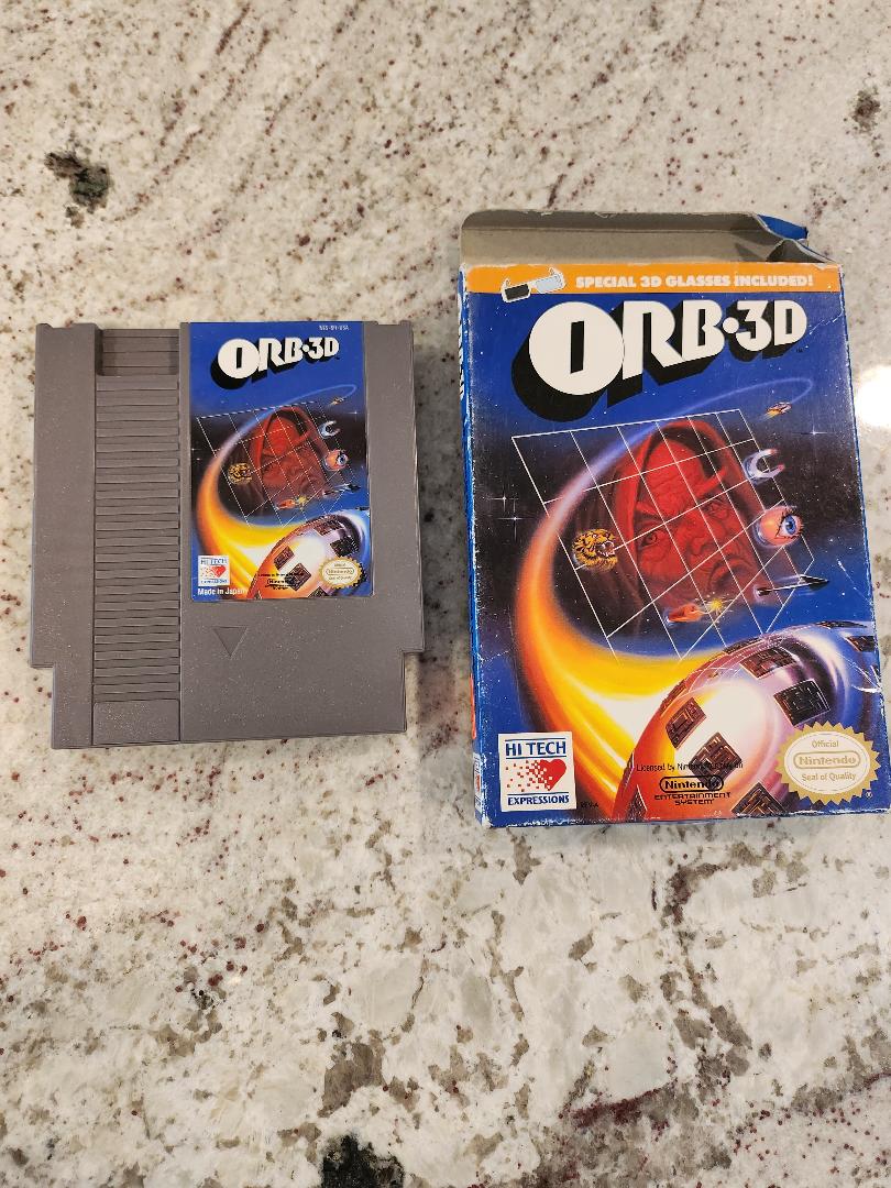 ORB-3D Juego y caja de Nintendo NES solamente