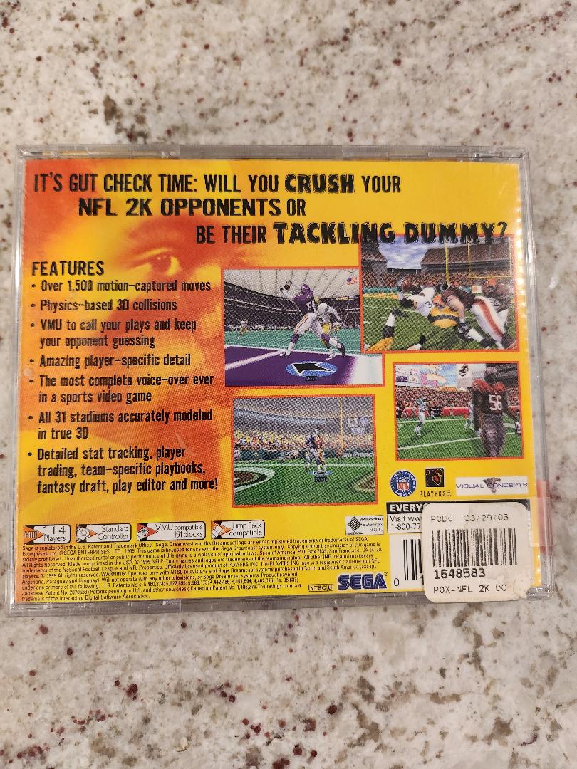 NFL 2K Sega Dreamcast