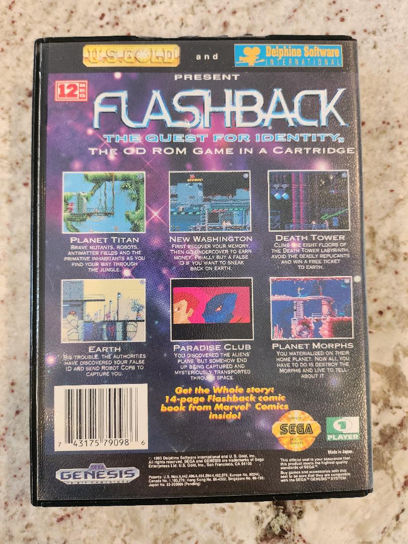 Flashback La quête d'identité Sega Genesis