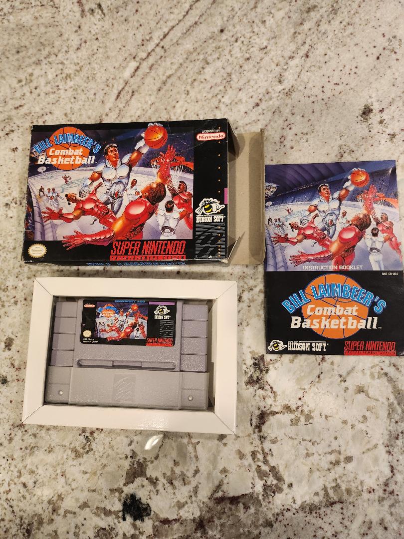 Bill Laimbeer's Combat Basketball SNES CIB