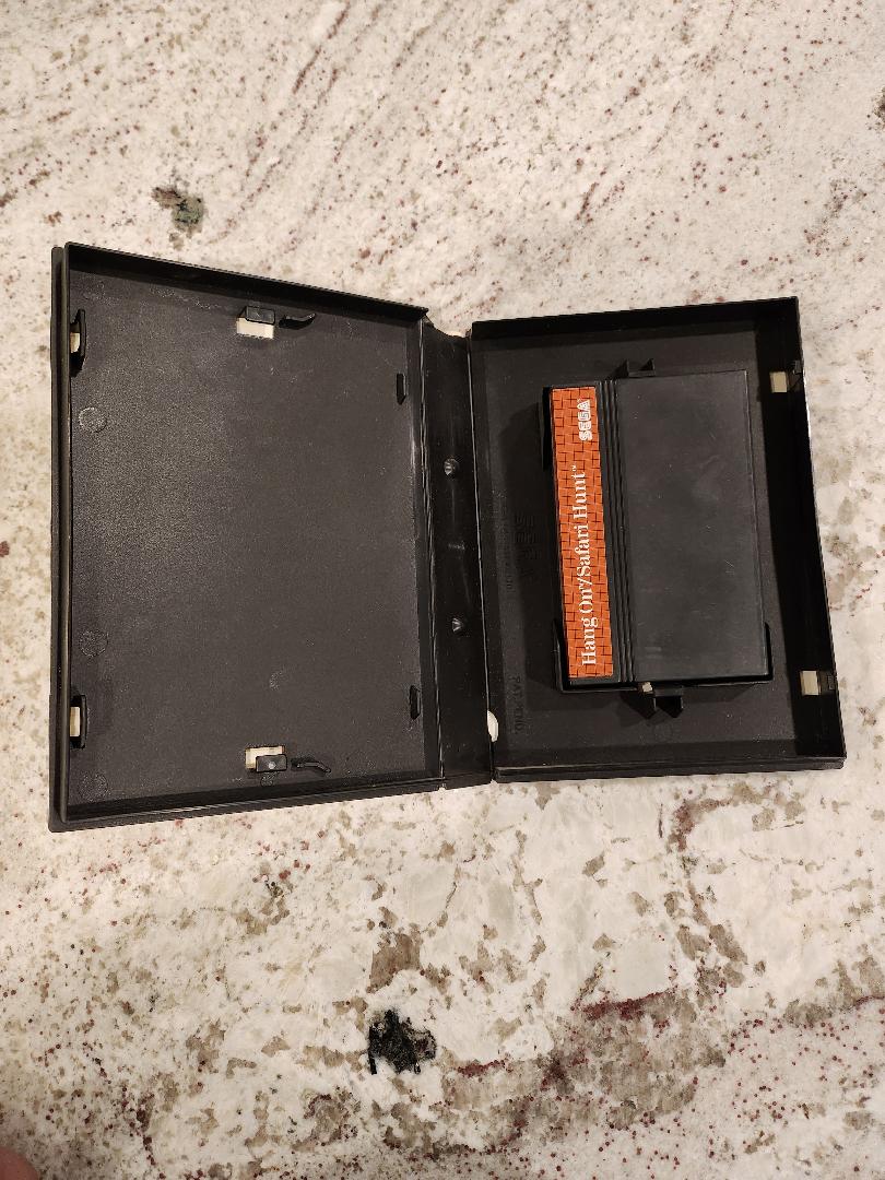 Hang On & Safari Hunt Sega Master Cart. and Box Only