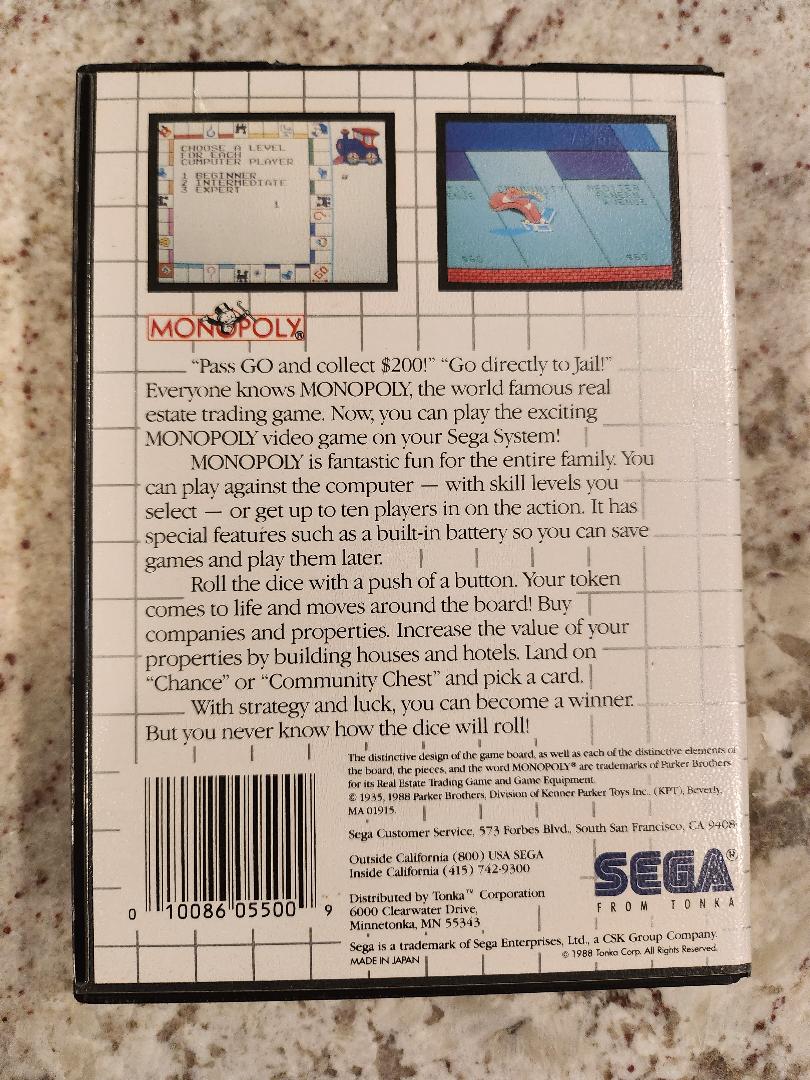 Monopoly Sega Master CIB