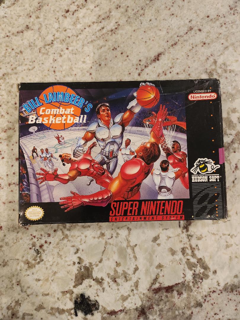 Bill Laimbeer's Combat Basketball SNES CIB