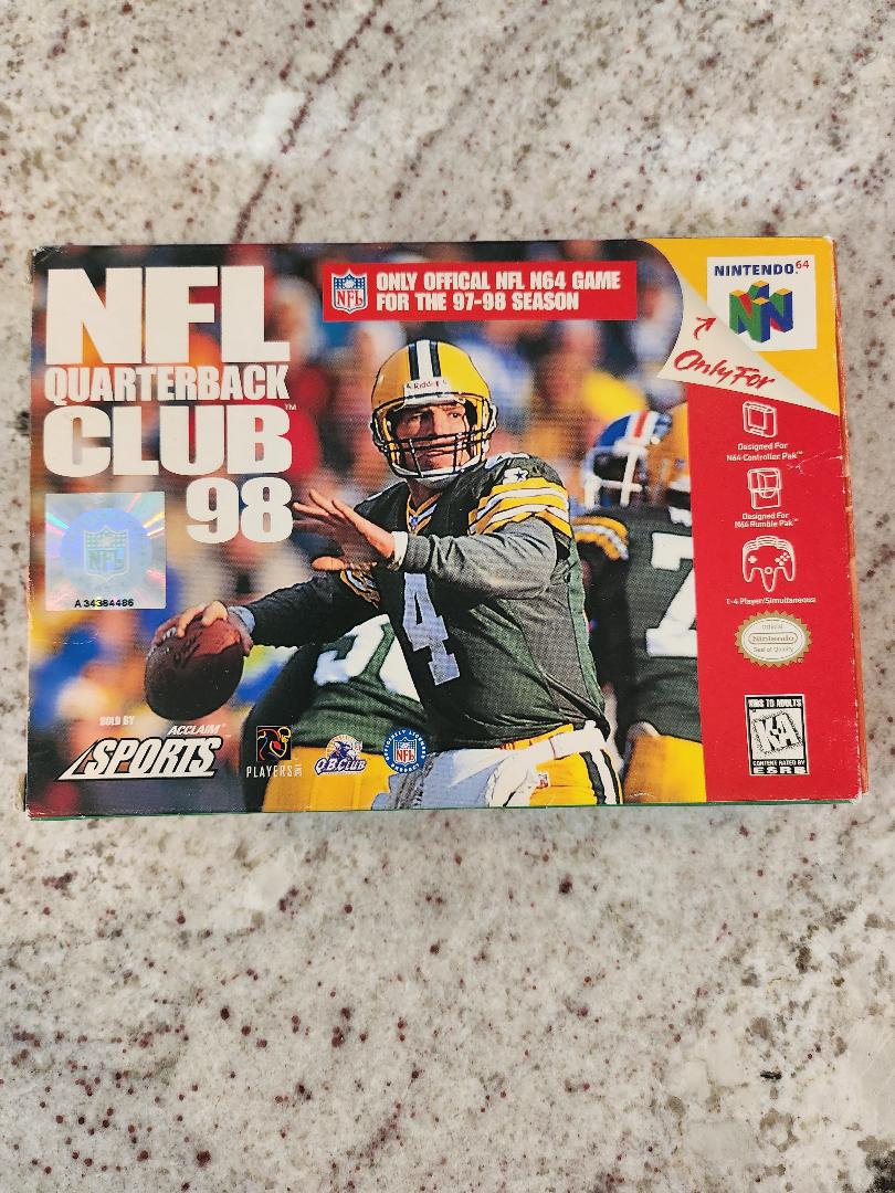 NFL Quarterback Club 98 N64 Game CIB