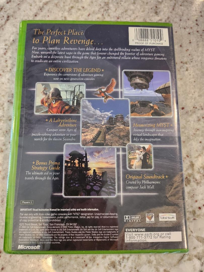 MYST III Exile 3 Xbox Original Scellé NOUVEAU