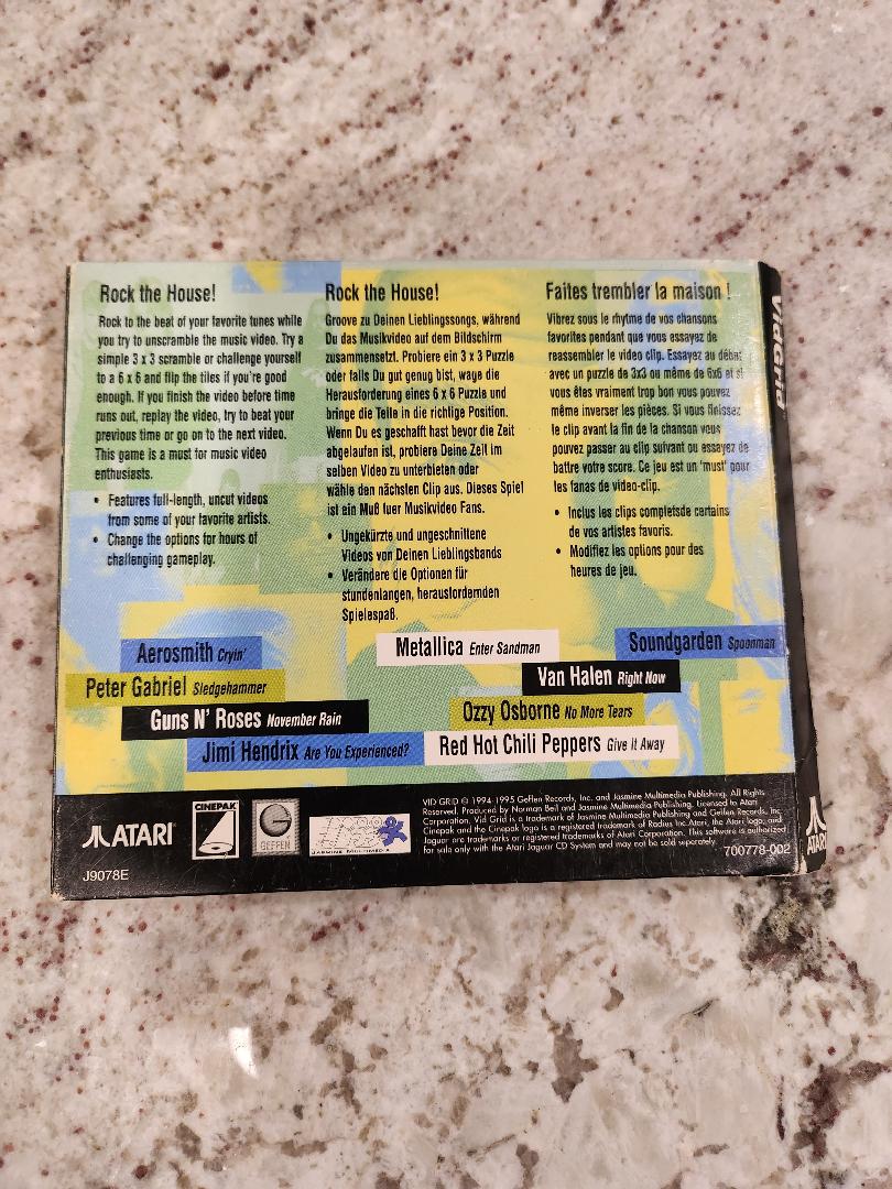 Vidéo Grille Atari Jaquar CD