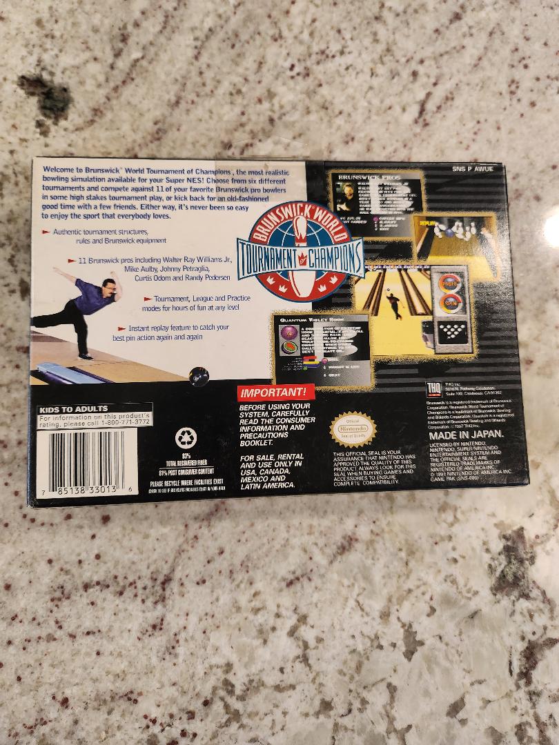 Brunswick World Tournament of Champions SNES CIB