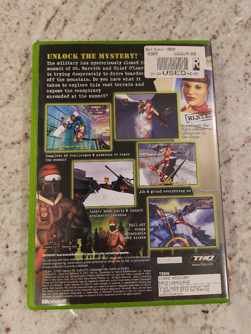Dark Summit Xbox Original