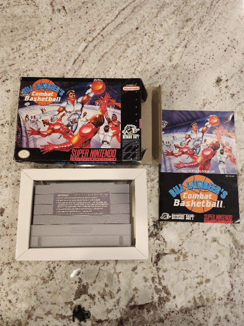 Bill Laimbeer's Combat Basketball SNES CIB