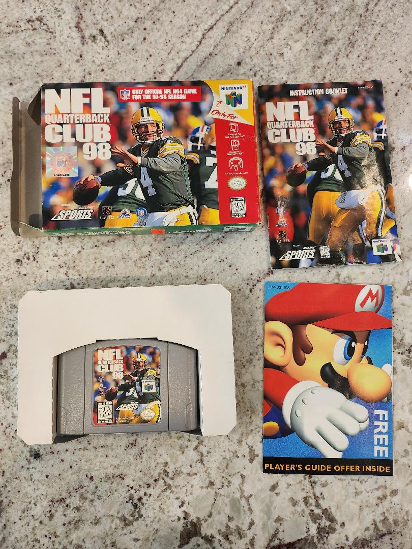 NFL Quarterback Club 98 N64 Game CIB