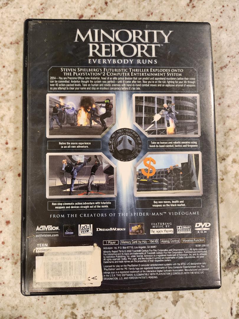 Minority Report PS2