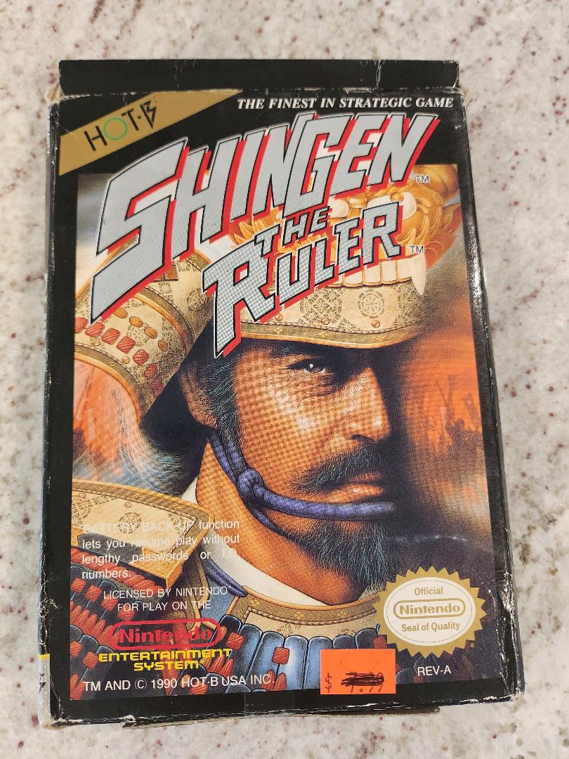 Shingen the Ruler Juego y caja de Nintendo NES