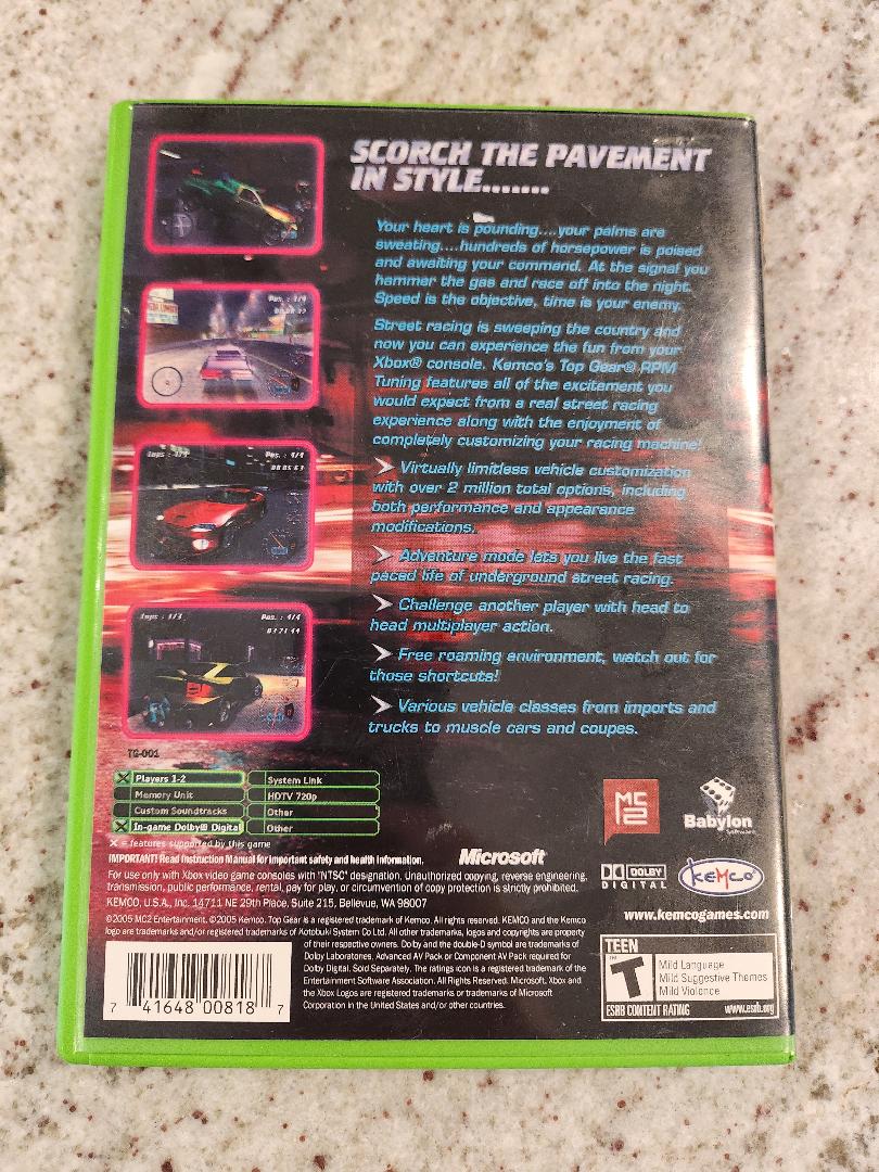 Top Gear RPM Tuning Xbox Original