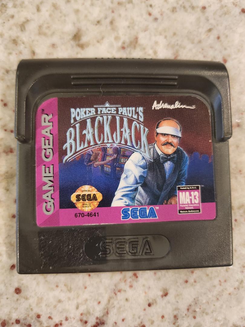 Poker Face Paul's Blackjack Sega Game Gear