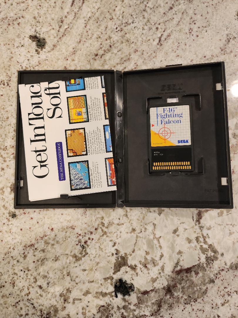 F-16 Fighting Falcon Card Sega Master Cart. and Box Only w/Poster