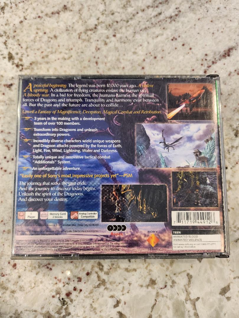 La légende du dragon PS1