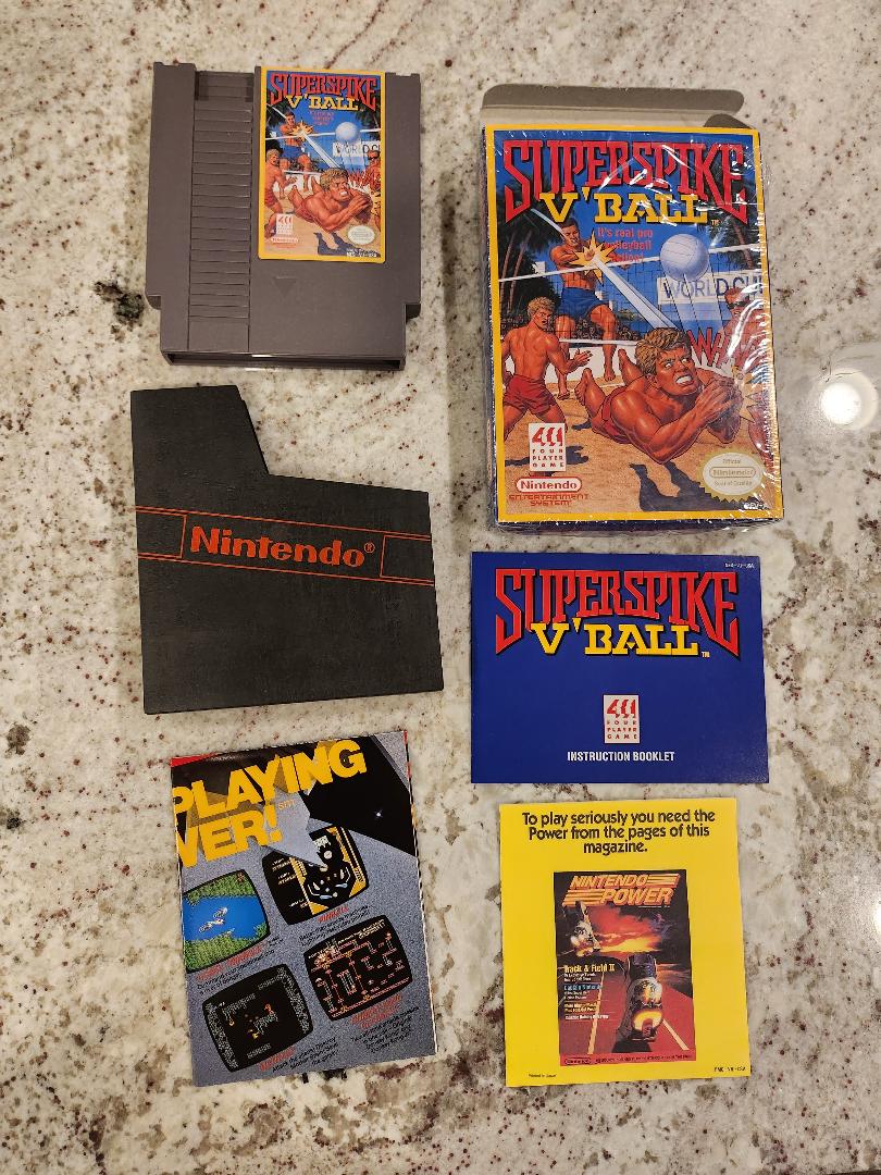 SuperSpike V'Ball Nintendo NES CIB w/Poster