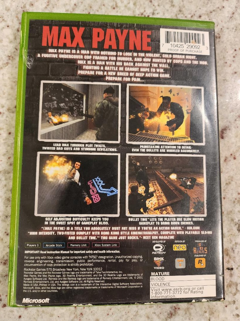 Max Payne Xbox d'origine
